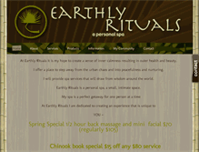 Tablet Screenshot of earthlyrituals.com